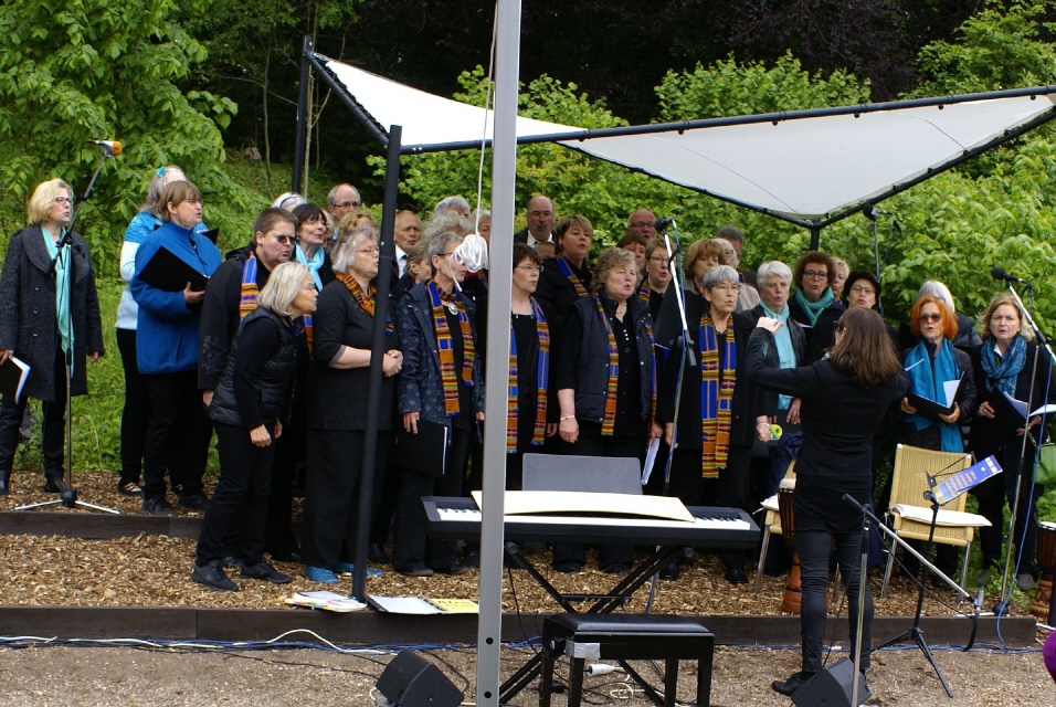 Ganzer Chor auf dem Sängerberg